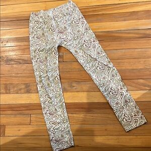 Rylee + Cru 10/12 Heart Patterned Leggings in Earth Tones